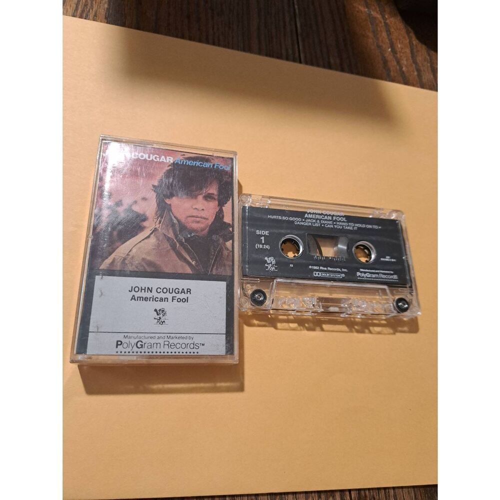 Vintage 1982 John Cougar American Fool Cassette Polygram Records Case Cover